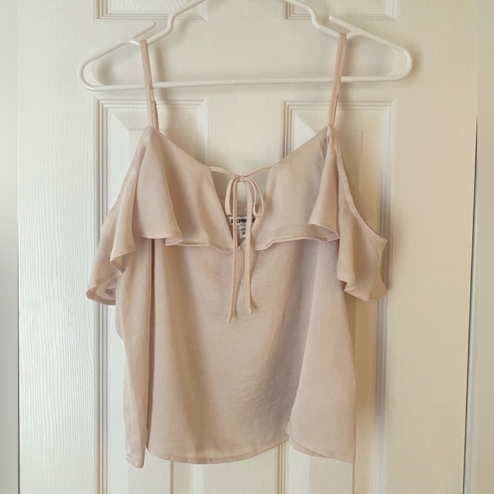 Express Blush Off-Shoulder Blouse